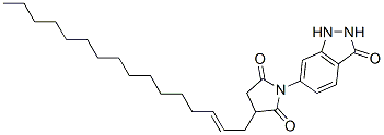 1-(2,3-dihydro-3-oxo-1H-indazol-6-yl)-3-(hexadec-2-enyl)pyrrolidine-2,5-dione 구조식 이미지