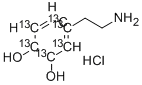 2-(3,4-DIHYDROXYPHENYL-13C6)에틸아민HCL 구조식 이미지