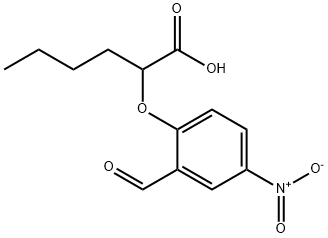 2-(2-forMyl-4-nitrophenoxy)hexanoic acid 구조식 이미지