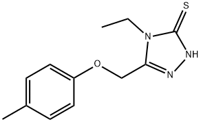 4-ETHYL-5-[(4-METHYLPHENOXY)METHYL]-4H-1,2,4-TRIAZOLE-3-THIOL Structure