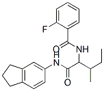 Benzamide, N-[1-[[(2,3-dihydro-1H-inden-5-yl)amino]carbonyl]-2-methylbutyl]-2-fluoro- (9CI) Structure