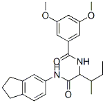 Benzamide, N-[1-[[(2,3-dihydro-1H-inden-5-yl)amino]carbonyl]-2-methylbutyl]-3,5-dimethoxy- (9CI) 구조식 이미지