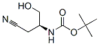 Carbamic acid, [(1S)-2-cyano-1-(hydroxymethyl)ethyl]-, 1,1-dimethylethyl ester Structure