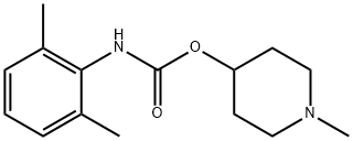2,6-Dimethylcarbanilic acid 1-methyl-4-piperidinyl ester Structure