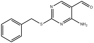 4-AMINO-2-BENZYLSULFANYL-PYRIMIDINE-5-CARBALDEHYDE Structure