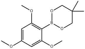 2-(2,4,6-트리메톡시페닐)-5,5-디메틸-1,3,2-디옥사보리난 구조식 이미지