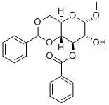 메틸-3-O-벤조일-4,6-O-벤질리덴-알파-D-글루코피라노사이드 구조식 이미지