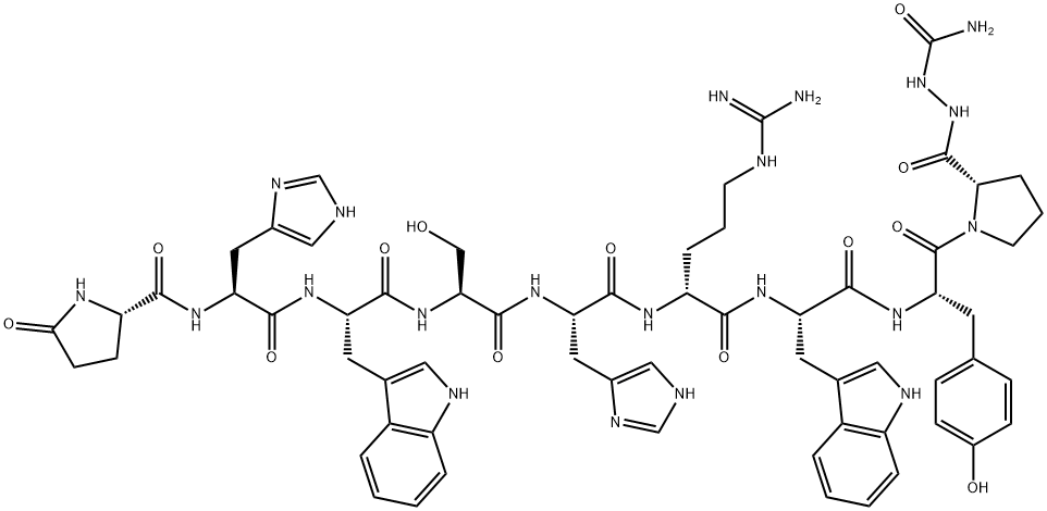 (D-ARG6,AZAGLY10)-GNRHII(인간,치킨) 구조식 이미지