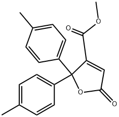 2,5-Dihydro-5-oxo-2,2-di(p-tolyl)-3-furancarboxylic acid methyl ester Structure