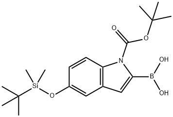 5-(TERT-BUTYLDIMETHYLSILYLOXY)-1H-INDOLE-2-BORONIC ACID, N-BOC PROTECTED 98 구조식 이미지