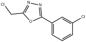 2-(chloromethyl)-5-(3-chlorophenyl)-1,3,4-oxadiazole 구조식 이미지