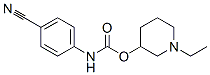 p-시아노페닐카르밤산1-에틸-3-피페리디닐에스테르 구조식 이미지