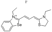 3-ethyl-2-[3-(3-ethylthiazolidin-2-ylidene)prop-1-enyl]benzoselenazolium iodide 구조식 이미지