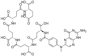 (2S)-2-[[(4S)-4-[[(4S)-4-[[(4S)-4-[[(4S)-4-[[4-[(2-amino-4-oxo-1H-pteridin-6-yl)methylamino]benzoyl]amino]-4-carboxy-butanoyl]amino]-4-carboxy-butanoyl]amino]-4-carboxy-butanoyl]amino]-4-carboxy-butanoyl]amino]pentanedioic acid 구조식 이미지