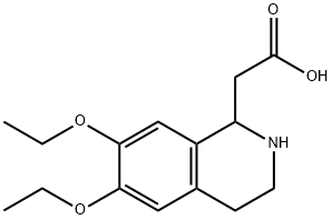 6,7-DIETHOXY-1,2,3,4-TETRAHYDROISOQUINOLINE-1-ACETIC ACID 구조식 이미지