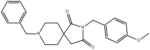 2,8-Diazaspiro[4.5]decane-1,3-dione,2-[(4-Methoxyphenyl)Methyl]-8-(phenylMethyl)- 구조식 이미지