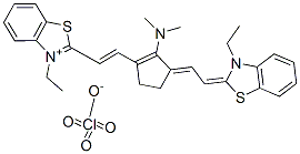 11-DIMETHYLAMINO-3,3'-DIETHYL-10,12-ETHYLENETHIATRICARBOCYANINE PERCHLORATE Structure