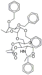 Benzyl 2-Acetamido-3,4-di-O-acetyl-2-deoxy-6-O-(tri-O-benzyl-L-fucopyranosyl)-
α-D-glucopyranoside  (4:1 α/β mixture) Structure