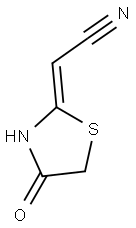 (4-옥소티아졸리딘-2-일리덴)아세토니트릴 구조식 이미지