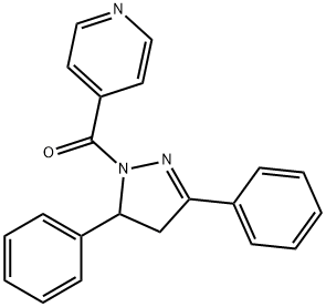 4,5-Dihydro-3,5-diphenyl-1-(4-pyridinylcarbonyl)-(1H)pyrazole Structure