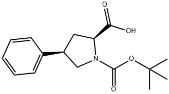 (2S,4R)-BOC-4-PHENYL-PYRROLIDINE-2-CARBOXYLIC ACID 구조식 이미지