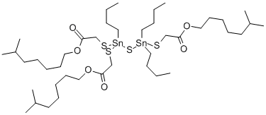 triisooctyl 2,2',2''-[(1,1,3-tributyldistannathian-1-yl-3-ylidene)tris(thio)]triacetate Structure