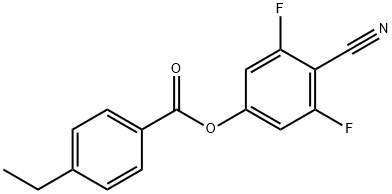 4-시아노-3,5-디플루오로페닐4-에틸-벤조에이트 구조식 이미지