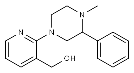 1-(3-Hydroxymethylpyridin-2-yl)-4-methyl-2-phenylpiperazine Structure