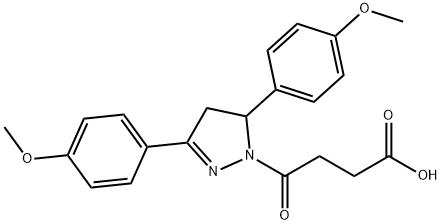 4-[3,5-BIS-(4-METHOXY-PHENYL)-4,5-DIHYDRO-PYRAZOL-1-YL]-4-OXO-BUTYRIC ACID Structure