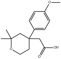 [4-(4-METHOXY-PHENYL)-2,2-DIMETHYL-TETRAHYDRO-PYRAN-4-YL]-아세트산 구조식 이미지