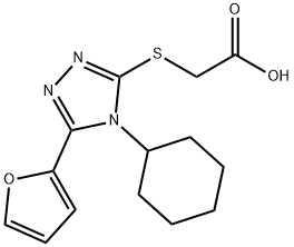 (4-CYCLOHEXYL-5-FURAN-2-YL-4 H-[1,2,4]TRIAZOL-3-YLSULFANYL)-ACETIC ACID Structure