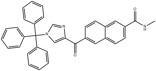 N-Methyl-6-(1-trityl-1H-iMidazole-4-carbonyl)-2-naphthaMide Structure