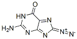 6H-Purin-6-one,  2-amino-8-diazo-1,8-dihydro- Structure