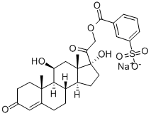 hydrocortisone 21-(sodium 3-sulphonatobenzoate) Structure