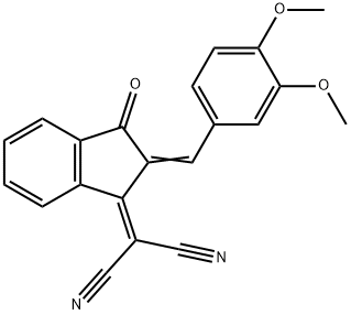 2-(2-(3,4-DIMETHOXYBENZYLIDENE)-3-OXO-2,3-DIHYDRO-1H-INDEN-1-YLIDENE)MALONONITRILE Structure