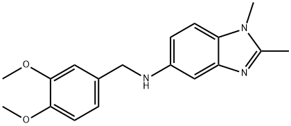 (3,4-DIMETHOXY-BENZYL)-(1,2-DIMETHYL-1H-BENZOIMIDAZOL-5-YL)-AMINE Structure