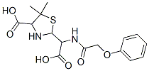 2-[carboxy-[(2-phenoxyacetyl)amino]methyl]-5,5-dimethyl-thiazolidine-4 -carboxylic acid Structure