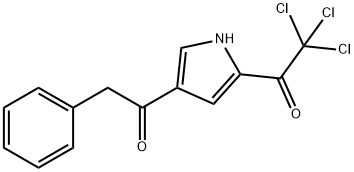 2,2,2-Trichloro-1-[4-(2-phenylacetyl)-1H-pyrrol-2-yl]-1-ethanone 구조식 이미지