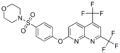 Morpholine, 4-[[4-[[5,7-bis(trifluoromethyl)-1,8-naphthyridin-2-yl]oxy]phenyl]sulfonyl]- (9CI) Structure