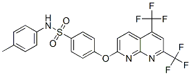 Benzenesulfonamide, 4-[[5,7-bis(trifluoromethyl)-1,8-naphthyridin-2-yl]oxy]-N-(4-methylphenyl)- (9CI) 구조식 이미지