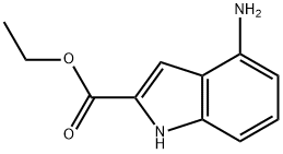 1H-인돌-2-카르복실산,4-아미노-,에틸에스테르(9CI) 구조식 이미지
