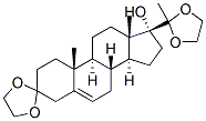 17-hydroxypregn-5-ene-3,20-dione cyclic bis(ethylene acetal)  구조식 이미지