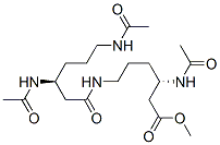 (S)-3-(Acetylamino)-6-[[(S)-3,6-bis(acetylamino)-1-oxohexyl]amino]hexanoic acid methyl ester Structure