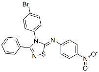 4-(p-Bromophenyl)-5-[(p-nitrophenyl)imino]-3-phenyl-4,5-dihydro-1,2,4-thiadiazole Structure