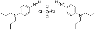 4-(dipropylamino)benzenediazonium tetrachlorozincate (2:1) Structure