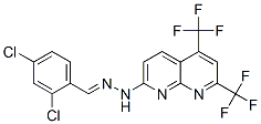 Benzaldehyde, 2,4-dichloro-, [5,7-bis(trifluoromethyl)-1,8-naphthyridin-2-yl]hydrazone (9CI) Structure