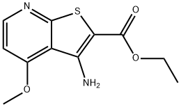 3-아미노-4-메톡시티에노[2,3-b]피리딘-2-카르복실산에틸에스테르 구조식 이미지