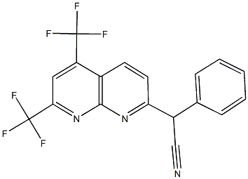 1,8-Naphthyridine-2-acetonitrile,alpha-phenyl-5,7-bis(trifluoromethyl)-(9CI) Structure