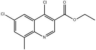 4,6-DICHLORO-8-METHYLQUINOLINE-3-CARBOXYLIC ETHYL ESTER Structure