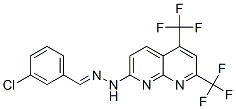 Benzaldehyde, 3-chloro-, [5,7-bis(trifluoromethyl)-1,8-naphthyridin-2-yl]hydrazone (9CI) Structure